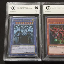 Set of 3 God Cards Obelisk Slifer Ra LC01 EN001 EN002 EN003 2010 Yugioh PSA 10 - Image 2