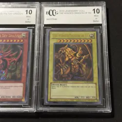 Set of 3 God Cards Obelisk Slifer Ra LC01 EN001 EN002 EN003 2010 Yugioh PSA 10 - Image 4