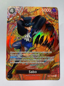 Sabo P-105 SP Adventure on Kami's Island (OP15-EB04) TCG English small whitening - Image 1