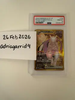 Pokemon PSA 10 Rocket's Mewtwo ex UR 2025 130/098 SV10 Japanese Gold - Image 1