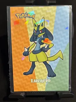 Rare Pokemon Shiny Full Art Lucario Low Pop Cracked Ice Holo Card ⭐ - Image 1