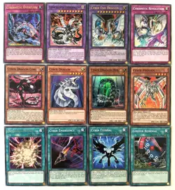 YuGiOh 12 Card Cyber Dragon and Related Card Set/Lot - Image 1