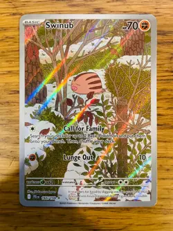 NEAR MINT! Swinub (165/159) Journey Together Illustration Rare Pokemon Card! - Image 1
