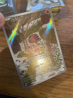 NEAR MINT! Swinub (165/159) Journey Together Illustration Rare Pokemon Card! - Image 3
