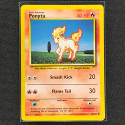 Ponyta - 60/102 - Common - Base Set - Pokemon Card - HP - Image 1