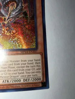 Yu-Gi-Oh Red-Eyes Black Meteor Dragon MP24-EN107 Prismatic Secret Rare - Image 3