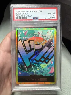 2024 ONE PIECE PRB01-YAMATO-GOLD DON!!EN CARD PSA 10 - Image 1