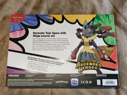Pokemon Ascended Heroes Premium Poster Collection Mega Lucario EX SEALED - Image 3