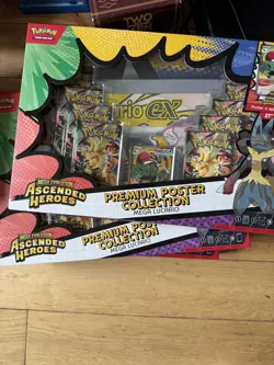 Pokemon Ascended Heroes Premium Poster Collection Mega Lucario EX SEALED - Image 1