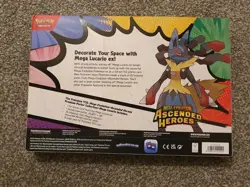 Pokemon Ascended Heroes Mega Lucario ex Premium Poster Collection NEW & Sealed - Image 2