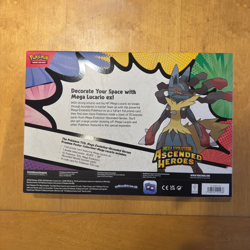 Pokemon Ascended Heroes Mega Lucario ex Premium Poster Collection NEW & Sealed - Image 2