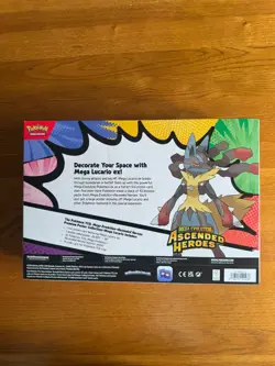 Pokemon Ascended Heroes Mega Lucario ex Premium Poster Collection NEW & Sealed - Image 2