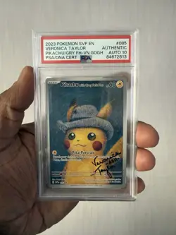Pikachu With Grey Felt Hat SVP 085 Pokemon Van Gogh Promo Card PSA 10 - Auto - Image 2
