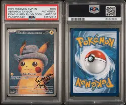 Pikachu With Grey Felt Hat SVP 085 Pokemon Van Gogh Promo Card PSA 10 - Auto - Image 3