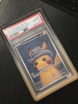Pokemon PSA 10 GEM MINT Pikachu Grey Felt Hat – Van Gogh Promo SVP 085 - Image 3