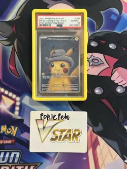 PSA 10 Pikachu with Grey Felt Hat x Van Gogh 085 Promo S&V085 Pokemon TCG - Image 1