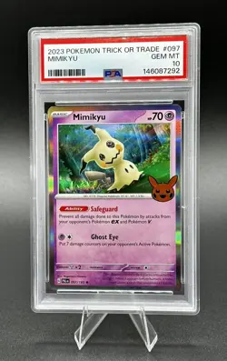 Graded 2023 Pokemon Trick or Trade Mimikyu #097 Trading Card Game PSA 10 Mint - Image 1