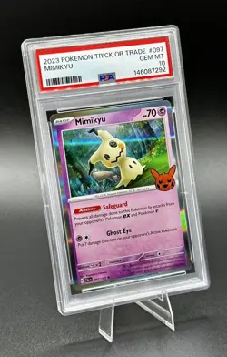 Graded 2023 Pokemon Trick or Trade Mimikyu #097 Trading Card Game PSA 10 Mint - Image 3