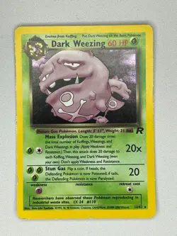 Dark Weezing - 14/82 - Pokemon Team Rocket Unlimited Holo Rare Card WOTC - Image 1