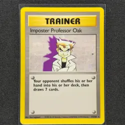 Imposter Professor Oak - 73/102 - Rare - Base Set - Pokemon Card - LP - Image 1