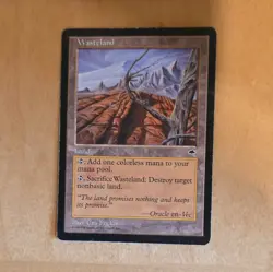 Wizards Wasteland Land Tempest Uncommon Regular Una Fricker MTG 1997 - Image 1