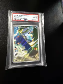 2025 POKEMON WHT EN-WHITE FLARE ILLUSTRATION RARE #105 OSHAWOTT PSA 10 - Image 1