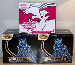 Pokemon Mega Evolution Lucario Elite Trainer Box x2 and White Flare ETB - Image 5