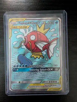 Pokemon Magikarp & Wailord GX TAG TEAM Ultra Rare Full Art Holo 161/181 300 HP - Image 1