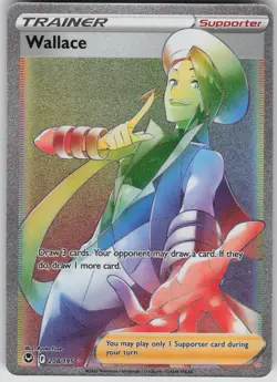 Pokemon TCG Wallace (Secret) Secret Rare SWSH12: Silver Tempest 208/195 - Image 1