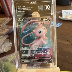 TAG 10 Gem Mint (highest Rated TAG GMJPN Mew V SR Fusion Arts 105/100 Pokemon - Image 1