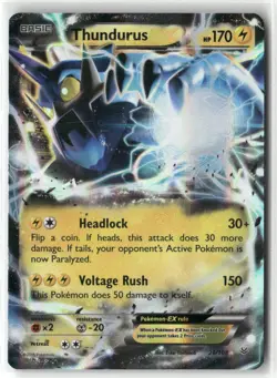 Pokemon Thundurus EX 26/108 Holofoil XY - Roaring Skies Ultra Rare - Image 1