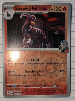 Team Rocket's Houndoom 038/182 Destined Rivals Uncommon Reverse Holo Pokemon Car - Image 1