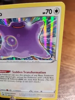 Ditto 107/159 Crown Zenith Holo Rare NM 2023 Pokemon TCG - Image 3