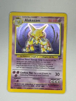 Alakazam 1/130 Base Set 2 Holo Vintage WOTC Pokemon TCG LP/MP - Image 1