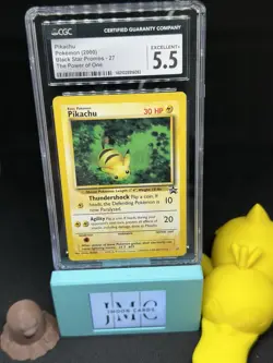 CGC 5.5 Pikachu Pokemon (2000) Black Star Promos -27 The Power Of One - Image 1