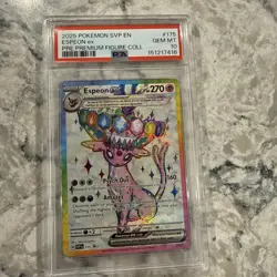 2025 POKEMON SVP PROMO PREMIUM FIGURE COLLECTION #175 ESPEON EX PSA 10 - Image 1