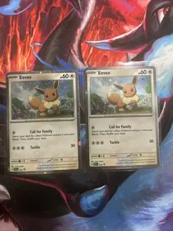 2x Pokemon TCG Eevee SWSH190 (HOLO SWIRL) Sword & Shield Cosmos Holo Promo - Image 1