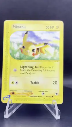 ⚡✨ Pokemon TCG – Pikachu 124/165 – Expedition Base Set – Regular Common – MP - Image 2