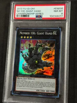Yugioh PSA 8 Number 106: Giant Hand YCSW-EN006 Super Rare Prize Card - Image 2