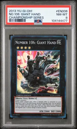 Yugioh PSA 8 Number 106: Giant Hand YCSW-EN006 Super Rare Prize Card - Image 3