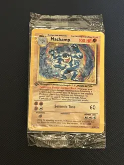 Pokemon TCG Machamp Holo 1st Edition Base Set Rare Card 8/102 Sealed - Image 1