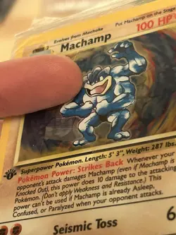 Pokemon TCG Machamp Holo 1st Edition Base Set Rare Card 8/102 Sealed - Image 3