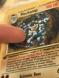 Pokemon TCG Machamp Holo 1st Edition Base Set Rare Card 8/102 Sealed - Image 4