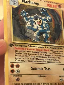 Pokemon TCG Machamp Holo 1st Edition Base Set Rare Card 8/102 Sealed - Image 5