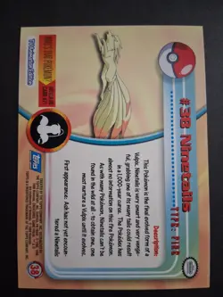 NM Ninetales #38 Pokemon 1999 Topps TV Animation Edition Series 1 Blue Logo - Image 2