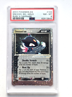 Pokemon Sneasel Ex - 103/109 - Holo - PSA 8 - Image 1