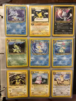119 Pokemon Cards Lot - Neo Genesis & Neo Destiny 1 Holo Included Vintage WOTC - Image 1