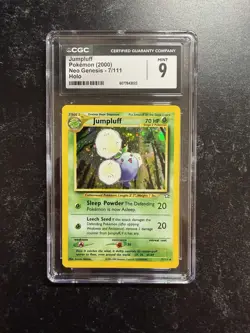 CGC 9 MINT Jumpluff 2000 Neo Genesis 7/111 Holo Pokemon Card CLEAN - Image 1