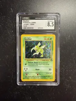 CGC 8.5 Scyther 1999 Jungle Set 10/64 Holo Rare Pokemon Card Mint - Image 1