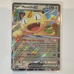 Pokemon Meowth EX Holo Basic 062/088 English HP 170 Cat TCG Card - Image 1